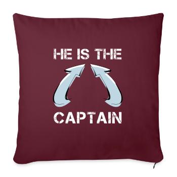 Bateau Capitaine Cadeau Bateau Propriétaire De Bateau Capitaine - Housse de coussin décorative 45 x 45 cm - bordeaux - Devant