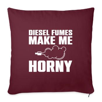 L’échappement diesel me rend excité - Funny Diesel - Housse de coussin décorative 45 x 45 cm - bordeaux - Devant