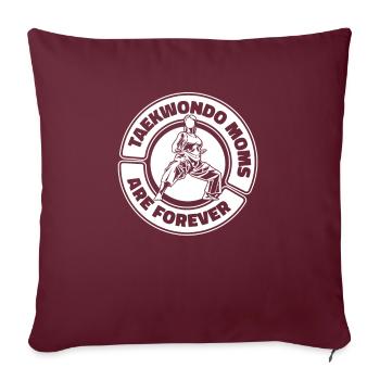 Taekwondo Mama - Housse de coussin décorative 45 x 45 cm - bordeaux - Devant