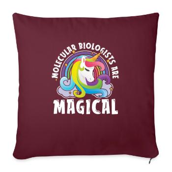 Biologiste Biologie Licorne Biologiste moléculaire - Housse de coussin décorative 45 x 45 cm - bordeaux - Devant