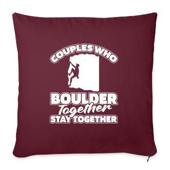 Bloc Bloc Couple - Housse de coussin décorative 45 x 45 cm - bordeaux - Devant