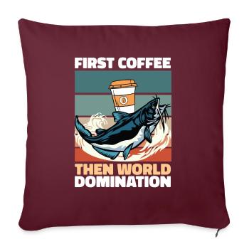 Wels Kaffee - Sofakissenbezug 45 x 45 cm - Burgunderrot - Vorne