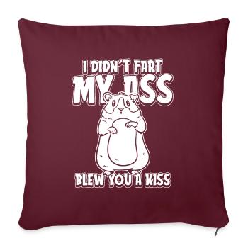 Cochon d’Inde cochon d’Inde drôle - Housse de coussin décorative 45 x 45 cm - bordeaux - Devant