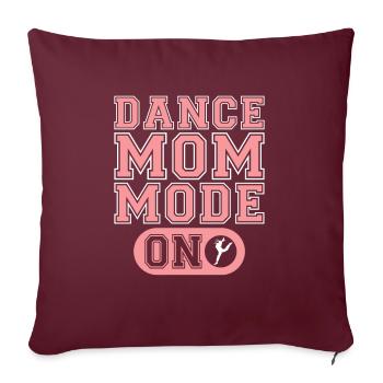 Maman Maman Mode Maman pour danser Maman Maman - Housse de coussin décorative 45 x 45 cm - bordeaux - Devant