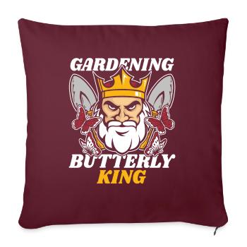 Hobby Gardener Garden King Garden Papillons - Housse de coussin décorative 45 x 45 cm - bordeaux - Devant