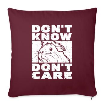Cochon d’Inde Cochon d’Inde Drôle - Housse de coussin décorative 45 x 45 cm - bordeaux - Devant