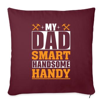 Mein Vater: Smart Handsome Handy - Sofakissenbezug 45 x 45 cm - Burgunderrot - Vorne