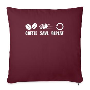 Eishockey Torwart Coffee - Sofakissenbezug 45 x 45 cm - Burgunderrot - Vorne