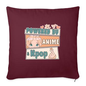 Art d’anime pour hommes femmes adolescentes Anime Merch - Housse de coussin décorative 45 x 45 cm - bordeaux - Devant