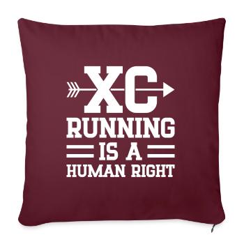 Cross Country Runner Design - XC Coach - Running - Sofakissenbezug 45 x 45 cm - Burgunderrot - Vorne