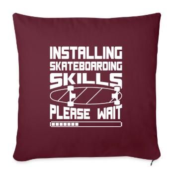 Art de skateboard pour garçons filles hommes cadeaux de skateboard - Housse de coussin décorative 45 x 45 cm - bordeaux - Devant