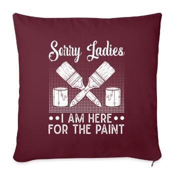 Peintre en bâtiment Hilarious Designs Cadeaux uniques - Housse de coussin décorative 45 x 45 cm - bordeaux - Devant