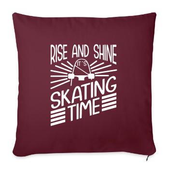 Art de skateboard pour garçons filles hommes cadeaux de skateboard - Housse de coussin décorative 45 x 45 cm - bordeaux - Devant