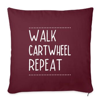 Cartwheeling Acrobat Walk Cartwheel Repeat - Sofakissenbezug 45 x 45 cm - Burgunderrot - Vorne