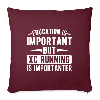 Cross Country Runner Design - XC Coach - Running - Sofakissenbezug 45 x 45 cm - Burgunderrot - Vorne