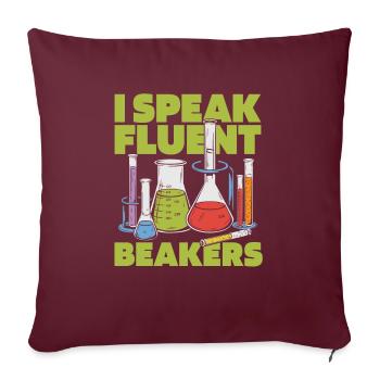 Assistant de laboratoire chimique - Housse de coussin décorative 45 x 45 cm - bordeaux - Devant