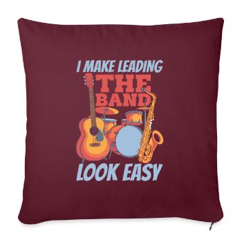 Directeur de l’orchestre - Housse de coussin décorative 45 x 45 cm - bordeaux - Devant