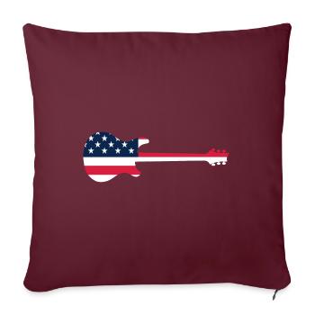 GUITARE AVEC AMERICAN FLAG GUITARS - Housse de coussin décorative 45 x 45 cm - bordeaux - Devant