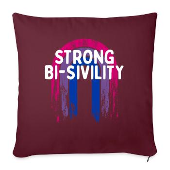 Strong Bi-sivility Bisexual LGBTQ Bi Pride LGBT - Sofakissenbezug 45 x 45 cm - Burgunderrot - Vorne