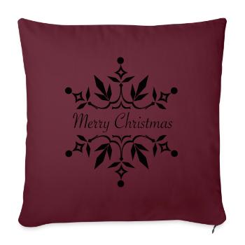 Joyeux flocon de Noël - Housse de coussin décorative 45 x 45 cm - bordeaux - Devant