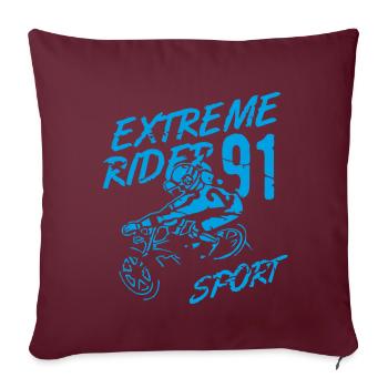 Extreme Rider 91 - Housse de coussin décorative 45 x 45 cm - bordeaux - Devant