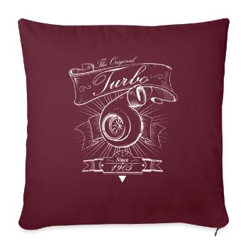 turbo vintage since 1905 - white edition - Sofakissenbezug 45 x 45 cm - Burgunderrot - Vorne