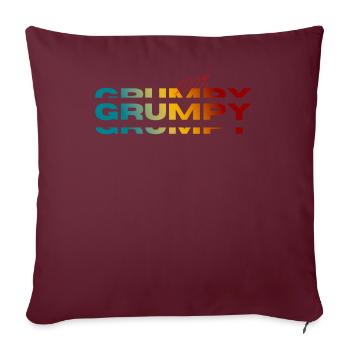 100% Grumpy Vintage Old Grandpa - Housse de coussin décorative 45 x 45 cm - bordeaux - Devant