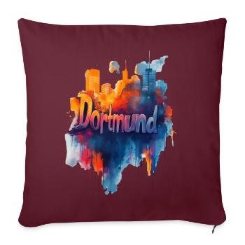 Dortmund - Sofakissenbezug 45 x 45 cm - Burgunderrot - Vorne