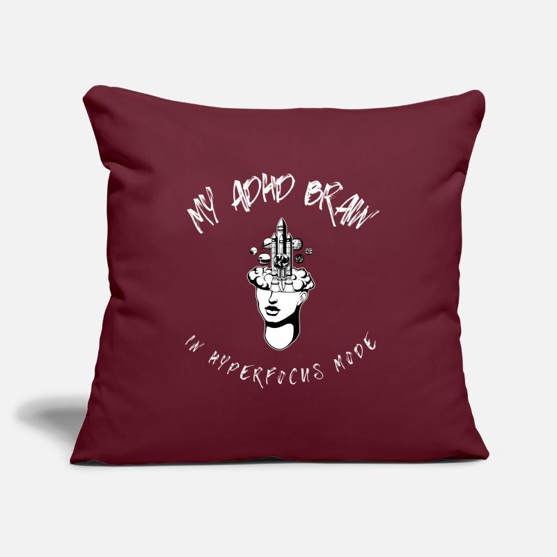 ADHD brain in hyperfocus mode funny tech nerd Sofa pillowcase 17,3'' x 17,3'' (45 x 45 cm)