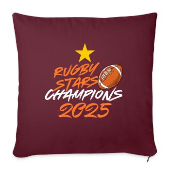 Rugby Stars – Champions 2025 - Sofa pillowcase 17,3'' x 17,3'' (45 x 45 cm) - burgundy - Front