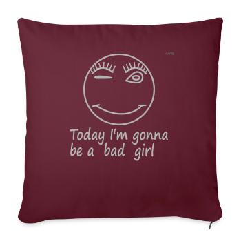 Bad girl #2 - Sofa pillowcase 17,3'' x 17,3'' (45 x 45 cm) - burgundy - Front