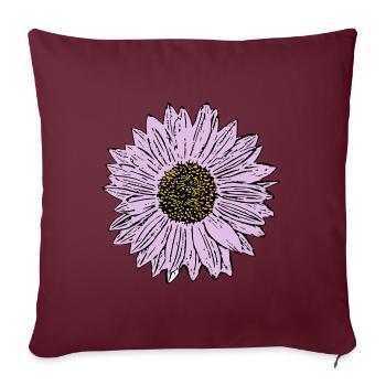 Fleur fleur pastel fleurs fleurs pastel lilas - Housse de coussin décorative 45 x 45 cm - bordeaux - Devant
