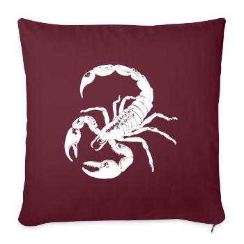 Scorpion, animal, cadeau - Housse de coussin décorative 45 x 45 cm - bordeaux - Devant