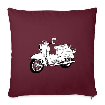 Simson Schwalbe - Sofakissenbezug 45 x 45 cm - Burgunderrot - Vorne