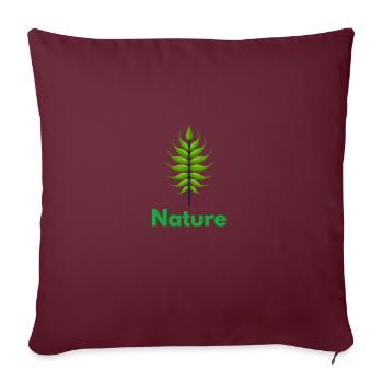 Amoureux de la nature - Housse de coussin décorative 45 x 45 cm - bordeaux - Devant