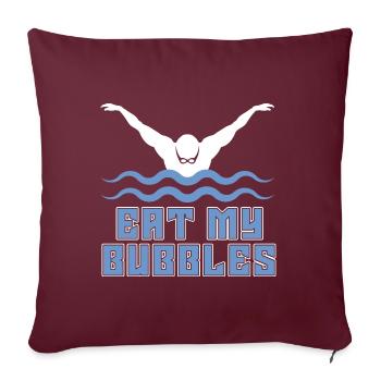 Nageurs nageurs - Housse de coussin décorative 45 x 45 cm - bordeaux - Devant