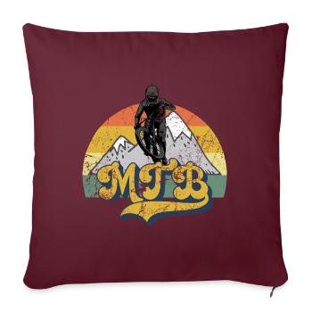 Vélo de montagne Cyclisme Cyclisme Cyclisme - Housse de coussin décorative 45 x 45 cm - bordeaux - Devant