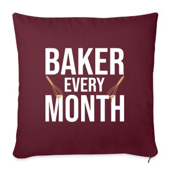 Boulanger - Housse de coussin décorative 45 x 45 cm - bordeaux - Devant