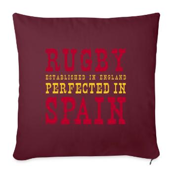 Rugby perfectionné en Espagne Rugby - Housse de coussin décorative 45 x 45 cm - bordeaux - Devant