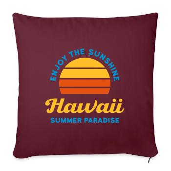 ★ Les couleurs de conception peuvent être modifiées ★ Profitez du soleil - Housse de coussin décorative 45 x 45 cm - bordeaux - Devant