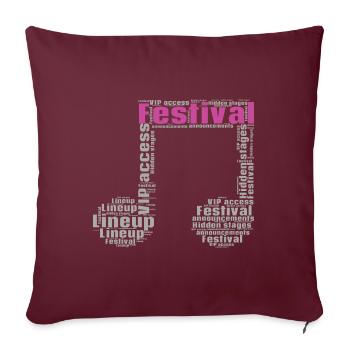 Festival - Sofakissenbezug 45 x 45 cm - Burgunderrot - Vorne