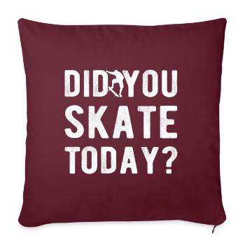 Art De Skateboard Pour Garçons Filles Hommes Cadeaux De Skateboard - Housse de coussin décorative 45 x 45 cm - bordeaux - Devant