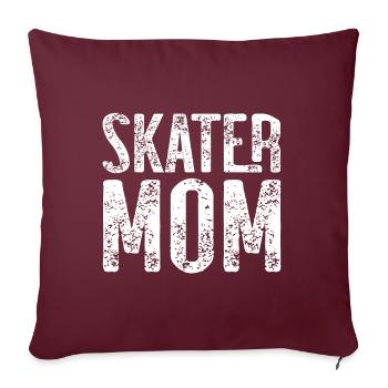 Skateboard Art Pour Garçons Filles Hommes Skateboard Cadeaux - Housse de coussin décorative 45 x 45 cm - bordeaux - Devant