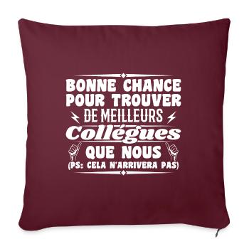 Kollege Kollegen Humor Geschenk Ruhestand - Sofakissenbezug 45 x 45 cm - Burgunderrot - Vorne
