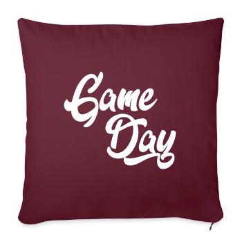 Game day game gamer nerd cadeau adolescent - Housse de coussin décorative 45 x 45 cm - bordeaux - Devant