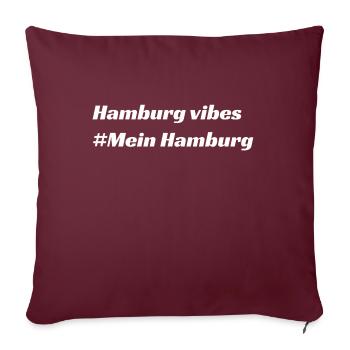 Hamburg - Sofakissenbezug 45 x 45 cm - Burgunderrot - Vorne