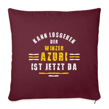Winzer Azubi Ausbildung Lehre Winzerlehre Winzerei - Sofakissenbezug 45 x 45 cm - Burgunderrot - Vorne