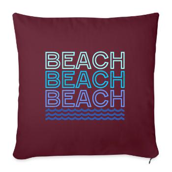 SOMMER URLAUB - Sofakissenbezug 45 x 45 cm - Burgunderrot - Vorne