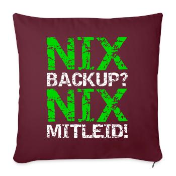 Administrateur Nix Backup Nix Pity Disk Save - Housse de coussin décorative 45 x 45 cm - bordeaux - Devant