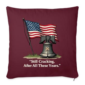 Liberty Bell - Sofa pillowcase 17,3'' x 17,3'' (45 x 45 cm) - burgundy - Front